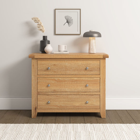 Windsford 3 Drawer Chest - Natural Oak