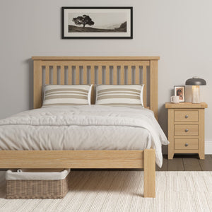 Windsford 4'6" Bed Low Foot End - Natural Oak