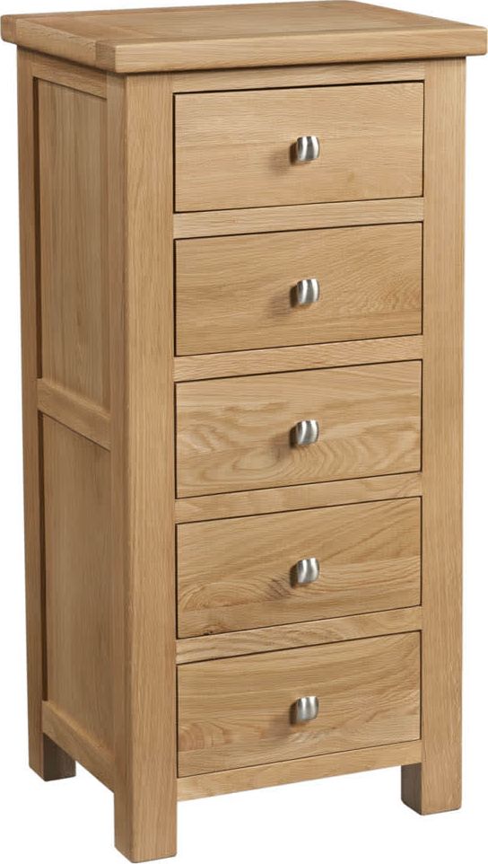 Devonshire Oak Lite 5 Drawer Wellington