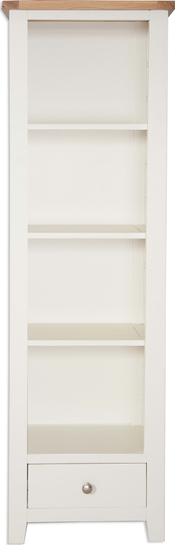 Canberra Ivory Slim Bookcase