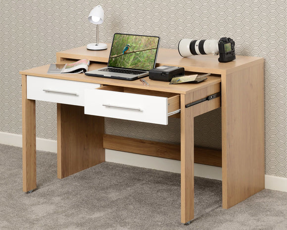 Cordoba 2 Drawer Slider Desk - White