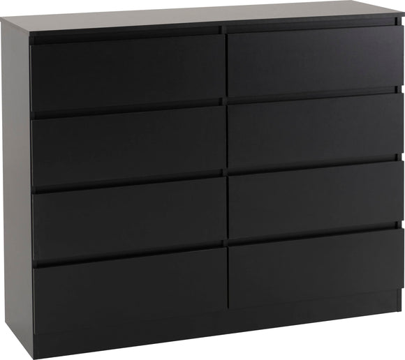 Malbury 8 Drawer Chest - Black