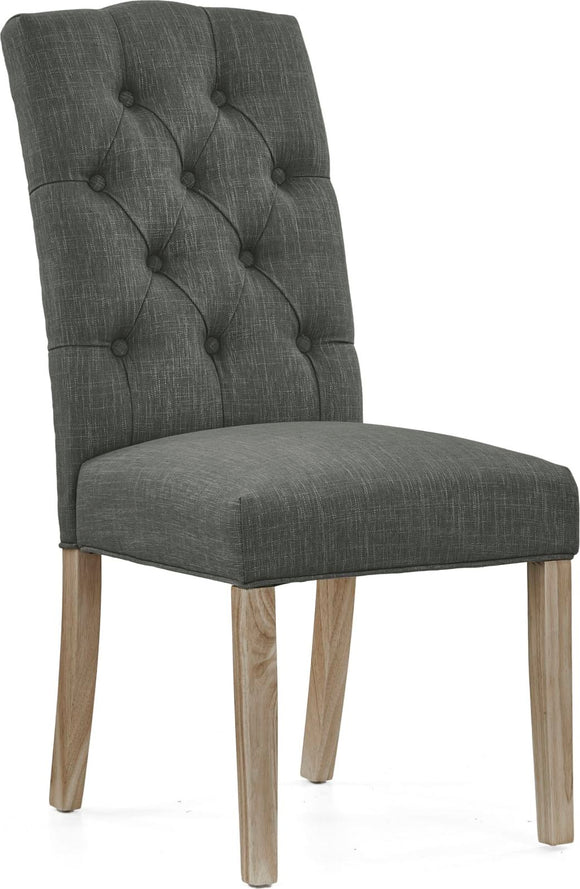 Salcombe Chelsea Chair - Charcoal - White Wash Leg