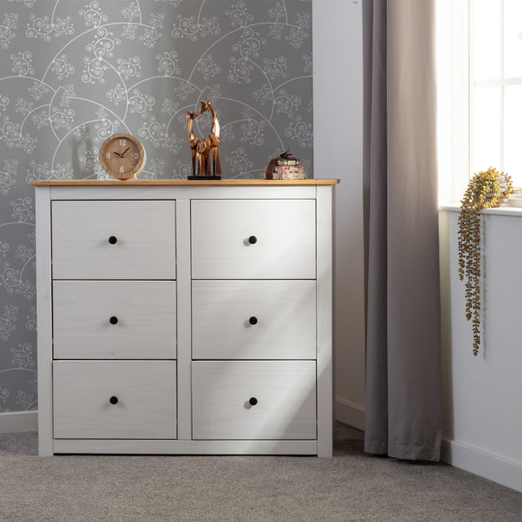 Santiago 6 Drawer Chest - White