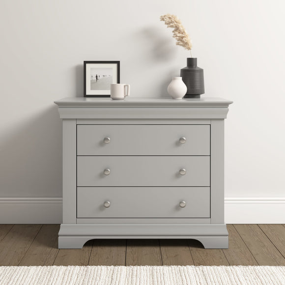 Chateau 3 Drawer Chest - Pebble Grey