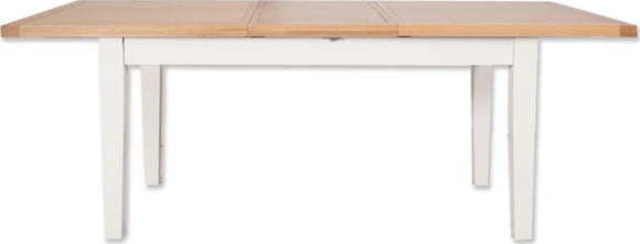 Canberra White 120cm Extending Dining Table