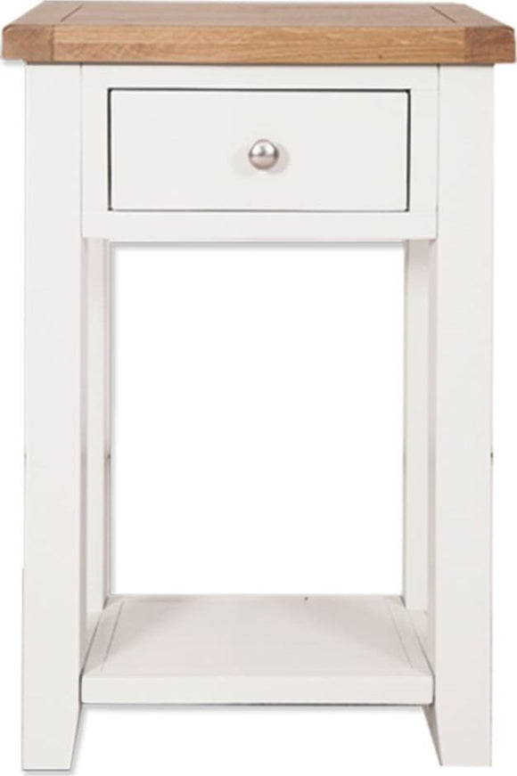 Canberra White 1 Drawer Console Table