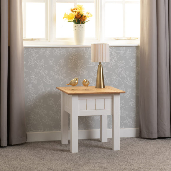 Santiago Lamp Table - White