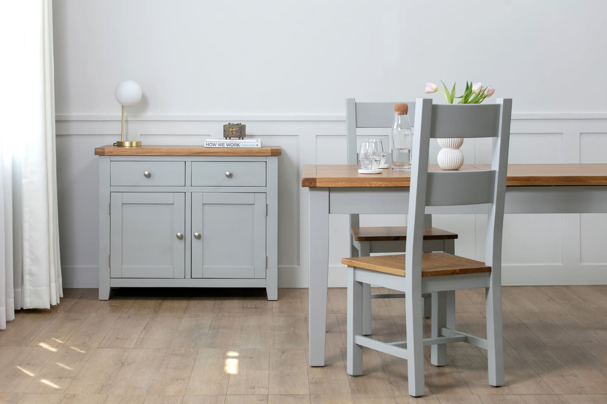 Canberra Grey Extending Dining Table – Pine & Oak Warehouse
