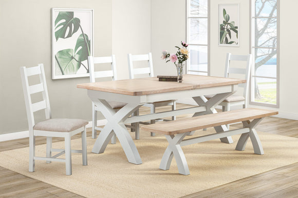Foxington Painted 180/240 Cross Leg Extension Table