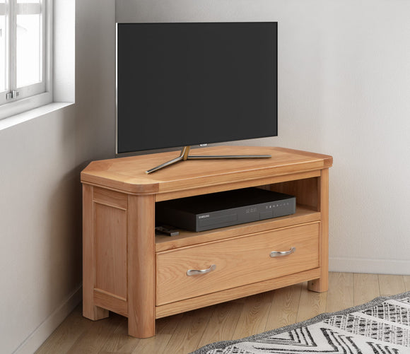 Chatsworth Oak Corner TV Unit