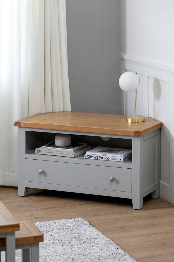 Canberra Grey Corner Tv Cabinet