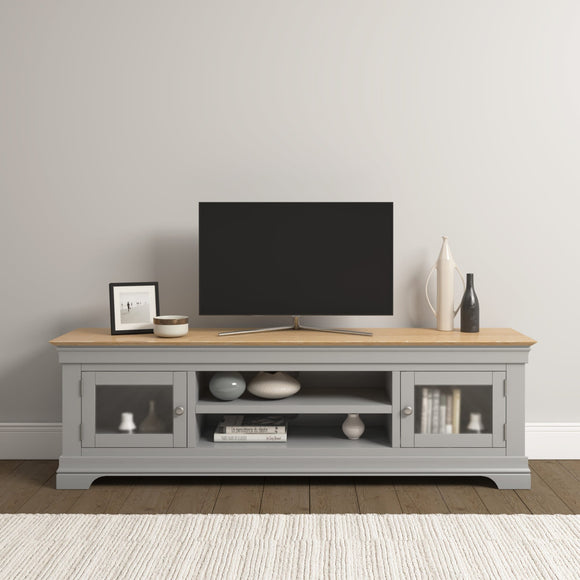 Chateau TV Stand - Pebble Grey/Oak