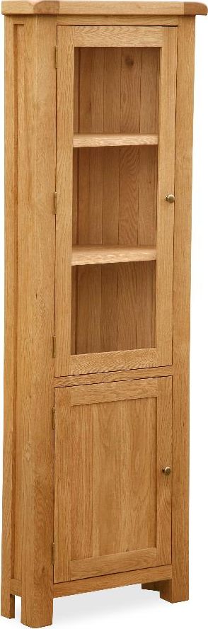 Manor Oak Corner Display Cabinet
