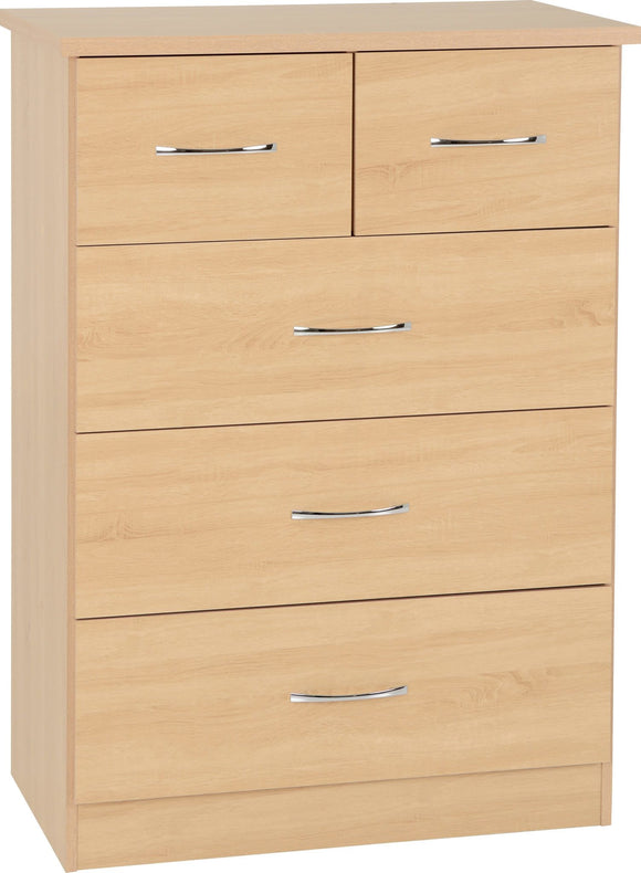 Utah 3+2 Drawer Chest - Sonoma Oak Effect
