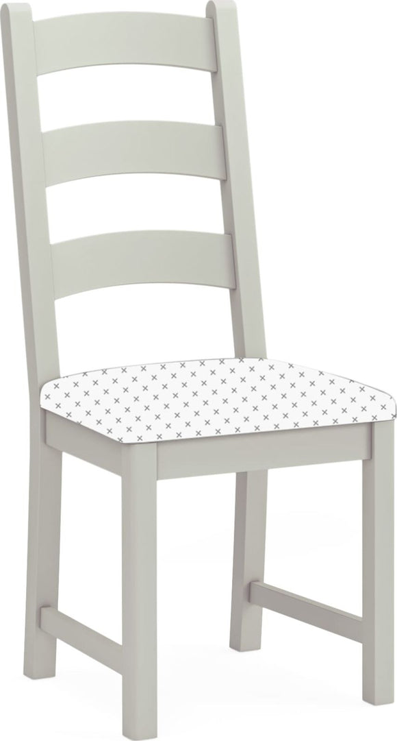 Salcombe Stone Grey Ladder Dining Chair No Cushion