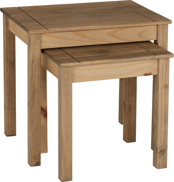 Santiago Nest of 2 Tables - Natural Wax