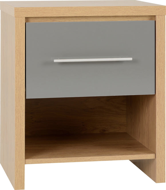 Cordoba 1 Drawer Bedside - Grey