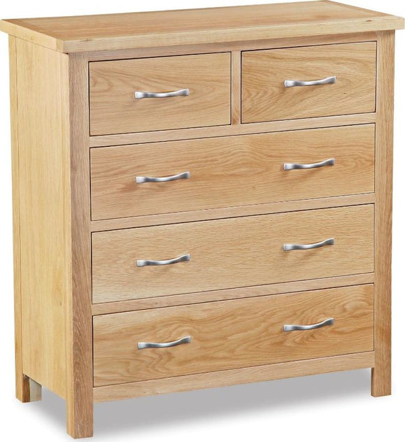Milan Oak Chest 2 Over 3