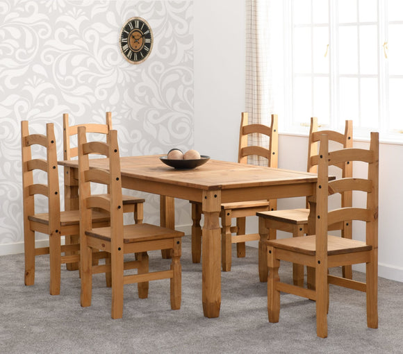 Corona Mexican Pine 6' Dining Set