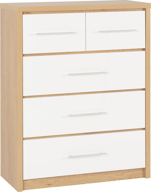 Cordoba 3+2 Drawer Chest - White