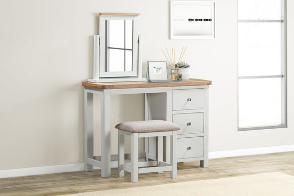 Foxington Painted Dressing Table & Stool With Fabric Seat