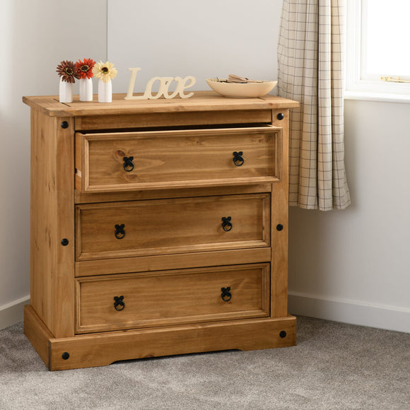 Corona Mexican Pine 3 Drawer Chest