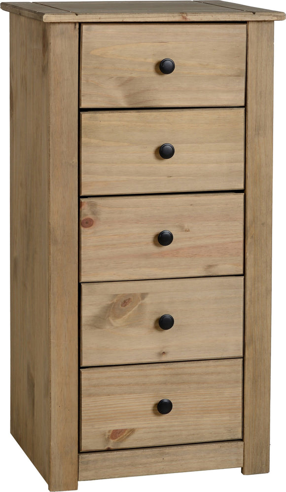 Santiago 5 Drawer Chest - Natural Wax