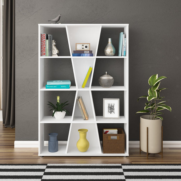 Napoli Medium Bookcase - White