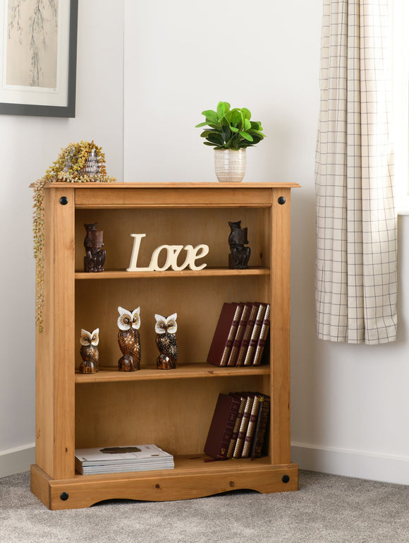 Corona Mexican Pine Low Bookcase