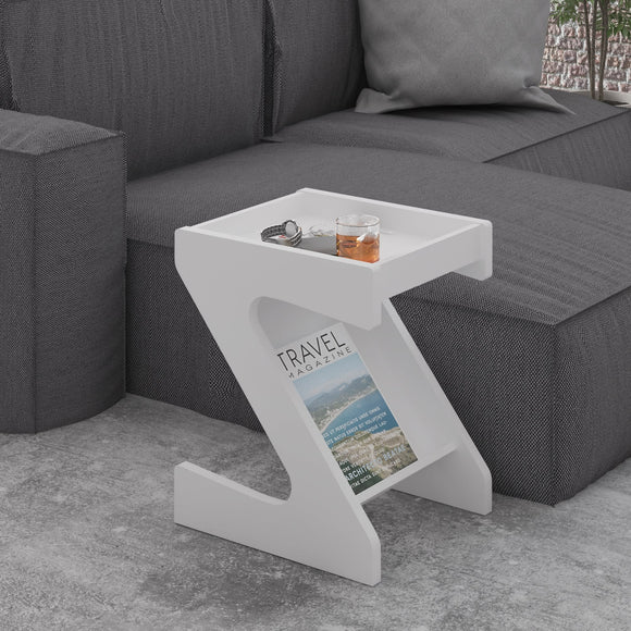 Napoli Z Side Table - White