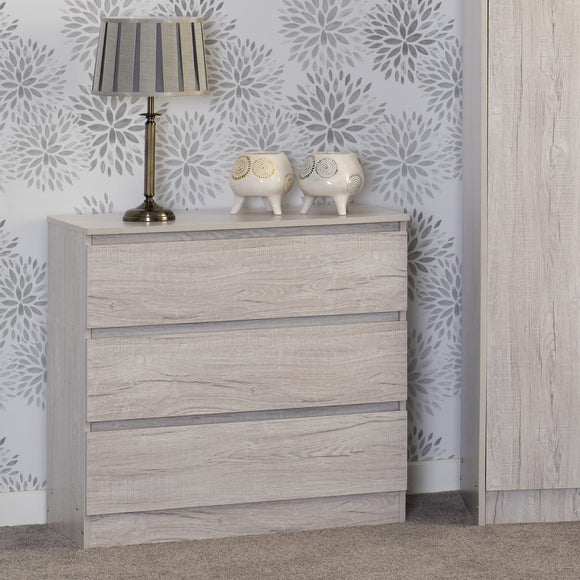Malbury 3 Drawer Chest - Urban Snow