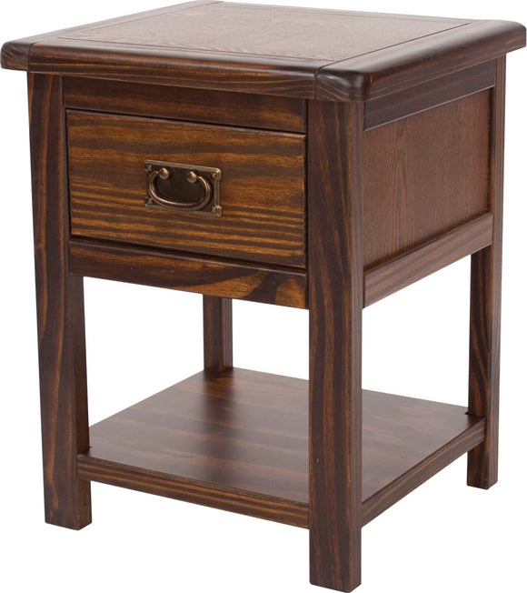 Brondby Pine 1 Drawer Bedside Cabinet