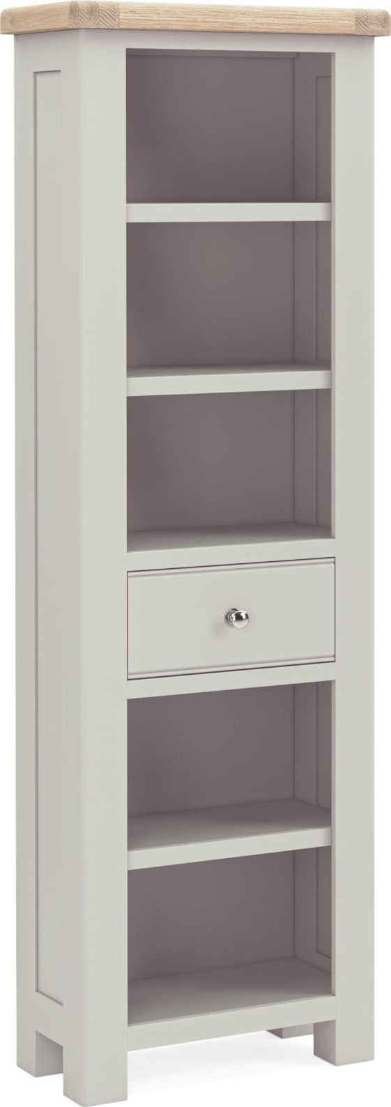 Salcombe Stone Grey Slim Bookcase
