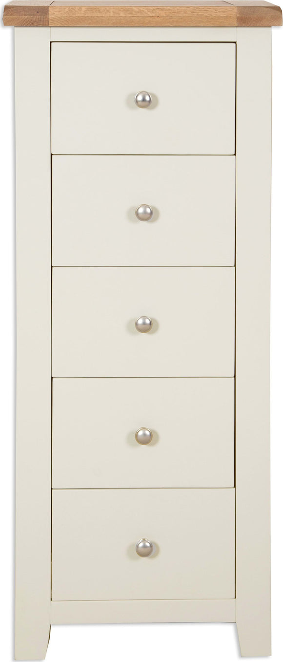 Canberra Ivory 5 Drawer Tall Chest