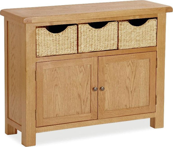Manor Oak Sideboard With Baskets