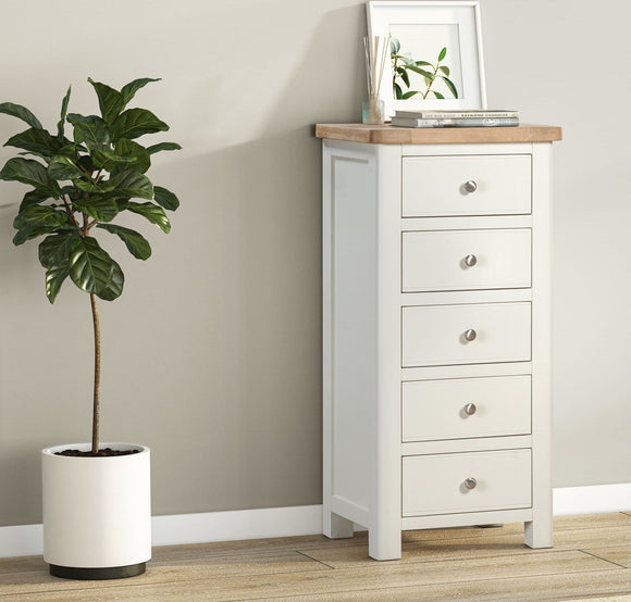 Foxington Painted 5 Drawer Tall Chest