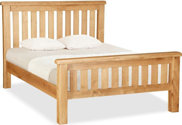 Manor Oak Bed 4'6 Slatted