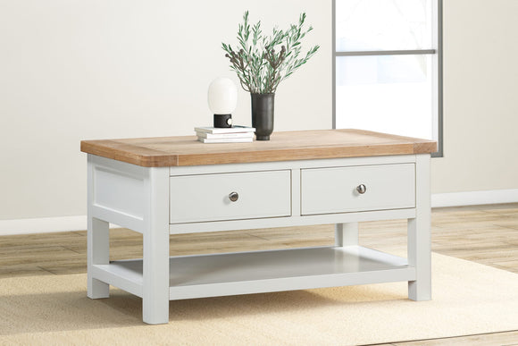 Foxington Painted Coffee Table With 2 Drawers