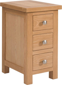 Devonshire Oak Lite Compact 3 Drawer Bedside