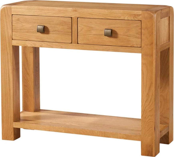 Avebury Oak 2 Drawer Console Table