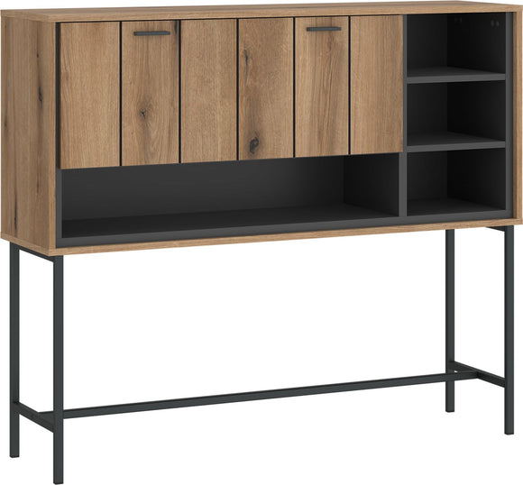 Ardel Bar Table with 1 Flap in Oak/Grey