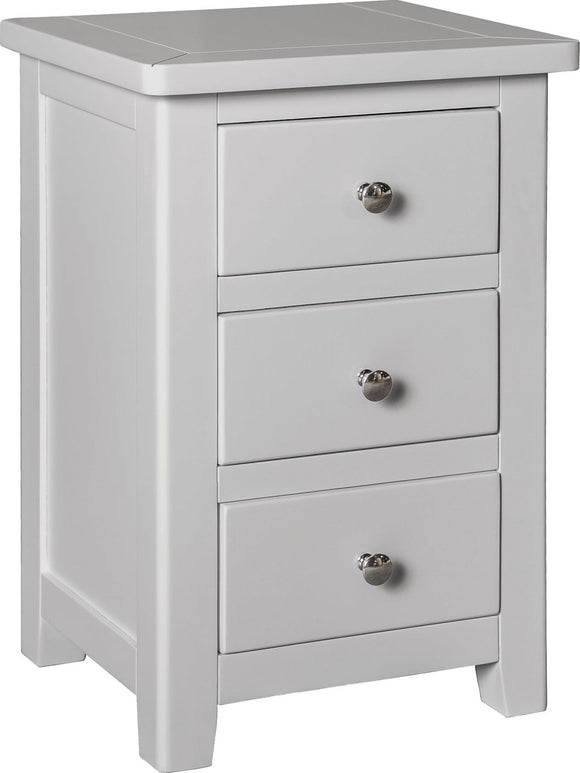 Henley 3 Drawer Bedside Cabinet-Grey