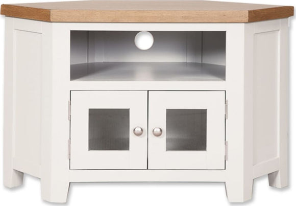 Canberra White Glazed TV Cabinet