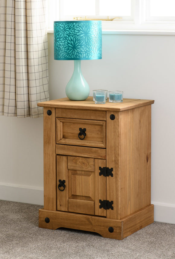Corona Mexican Pine Petite Bedside