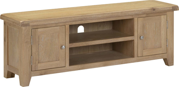 Windsford Straight TV Unit - Natural Oak