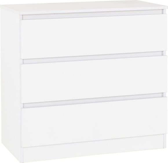 Malbury 3 Drawer Chest - White