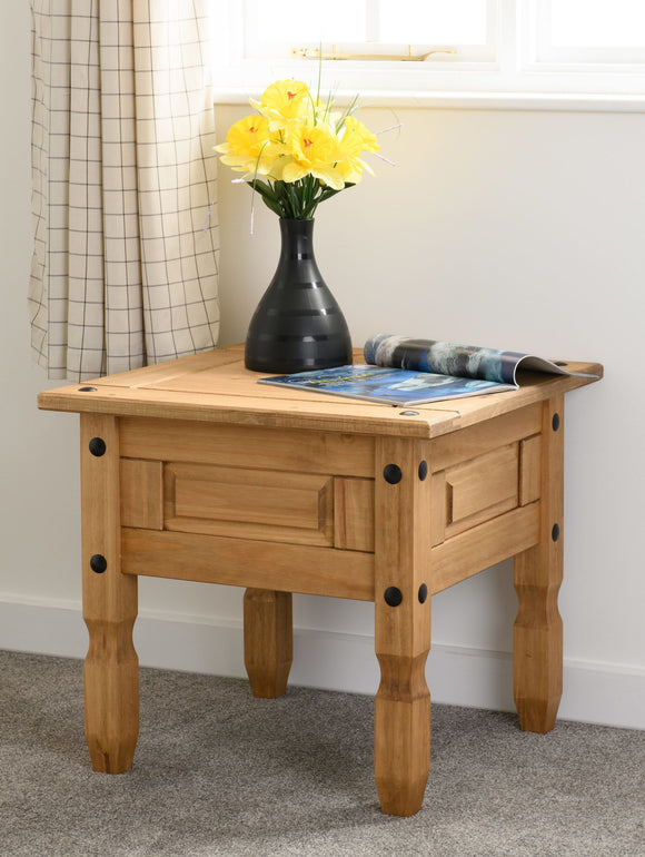Corona Mexican Pine Lamp Table