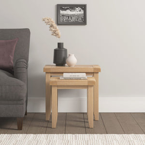 Windsford Nest of 2 Tables - Natural Oak