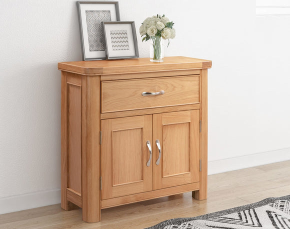 Chatsworth Oak Compact Sideboard With 1 Drawer & 2 Doors